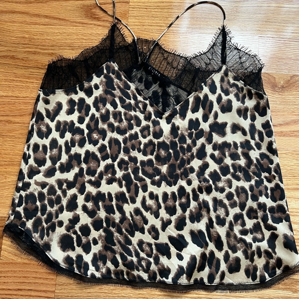 Leopard Print & Lace Camisole